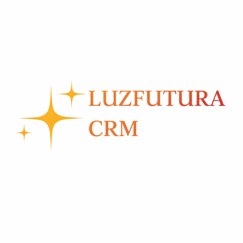 LuzFutura CRM Luz Futura logo featuring orange and yellow tones with a stylized growth icon and clean text layout.