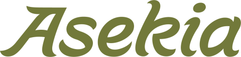 Asekia logo in olive green