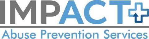 IMPACT plus sign underscore over Abuse Prevention Services